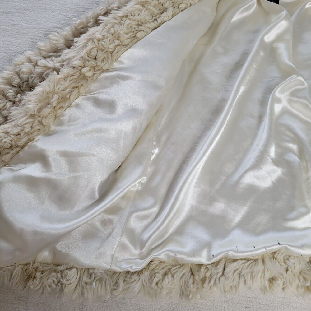 Live a Little Top Coat Jacket Womens Size Large Faux Fur Cream/White Size XL - Picture 13 of 16